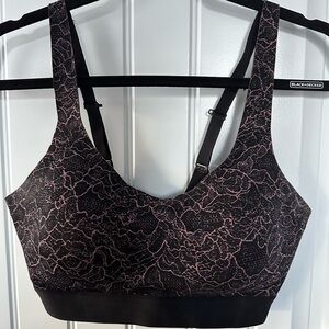 Lululemon Athletica Lace Pattern Sports Bra - Black & Pink